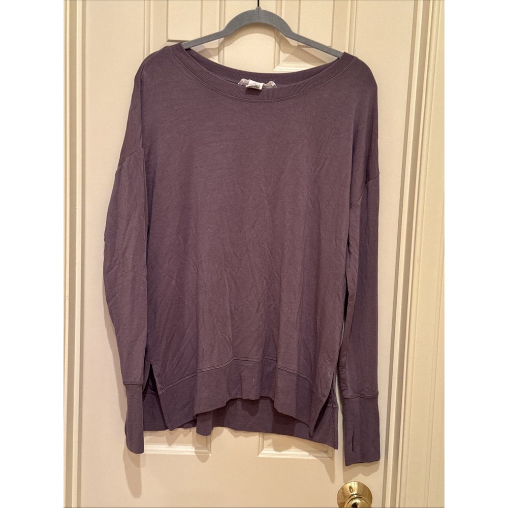 Women's Long Sleeve‎ Crew Neck Tunic Sweatshirt Sz L Modal Lagenlook Workshop